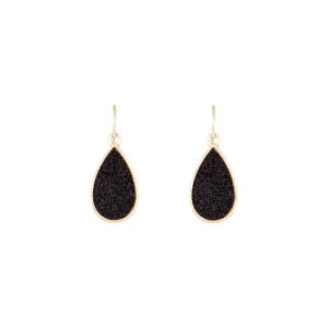 Black Glitter TearEarrings