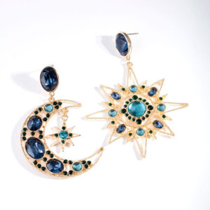 Green Statement Earrings