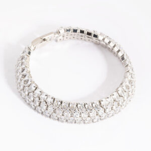 Rhodium  Tennis Bracelet