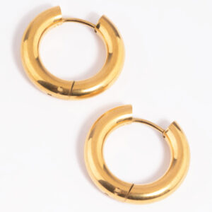 Stainless Steel Thick Hoop Earrings