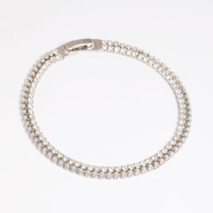 Rhodium  Layered Tennis Bracelet