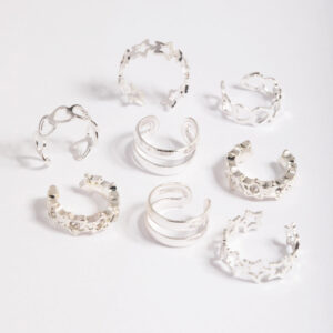 Starry Heart Cuff Earring 8-Pack