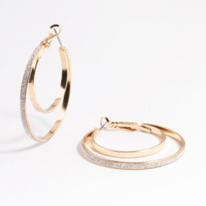 Double Glitter Paper Hoop Earrings