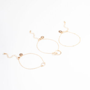 Open Circle Linked Bracelet Pack