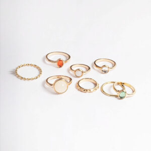 Natural Stone Mixed Ring Pack