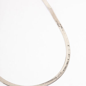 Rhodium Classic Snake Chain Necklace