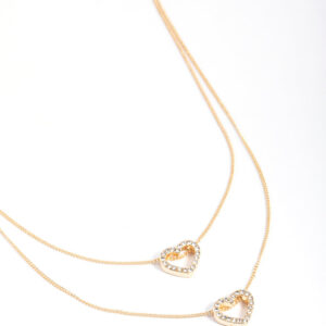 Double Open Heart Necklace