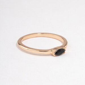 Black Oval Stone Ring