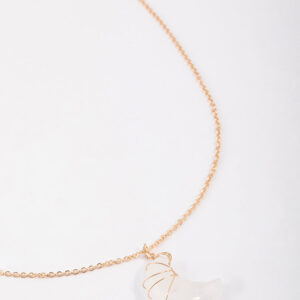 Clear Quartz Moon Necklace