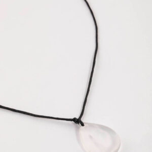 Fabric Clear Quartz TearCollar Necklace