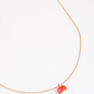 Mini Mushroom Pendant Necklace