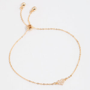 Pave Mini Heart Charm Bracelet