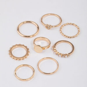 Disc & Heart Ring 8-Pack