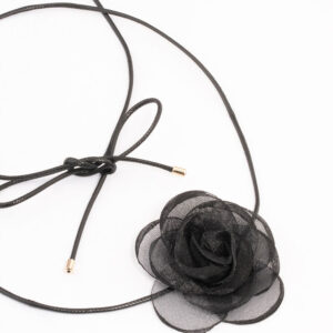 Black Mesh Thin Rope Choker