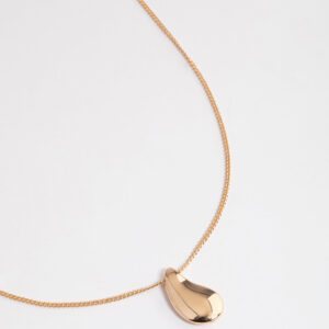 Smooth Pear Pendant Necklace