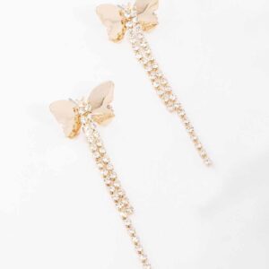 Butterfly Cupchain Drop Earrings