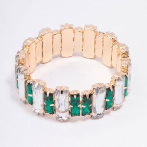 & Green Rectangle Stretch Bracelet