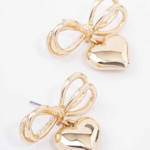 Heart Bow Earrings