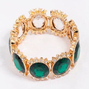 Large Halo Circular Stone Bracelet