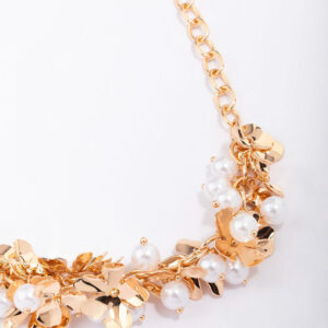 Flower Cluster Statement Necklace