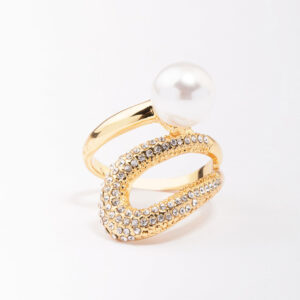Pave Pearl Cocktail Ring