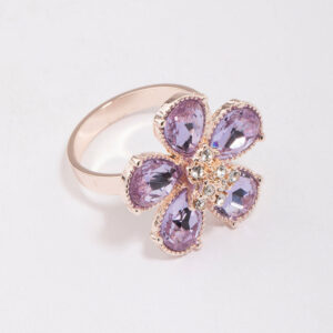 Rose Lilac Flower Petal Ring