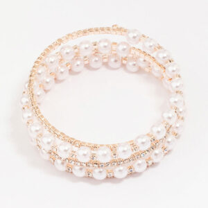 Rose Pearl & Wrapped Bracelet