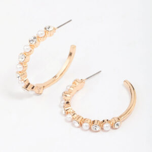 Pearl Encased Hoop Earrings