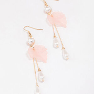Pearl & Leaf Earrings