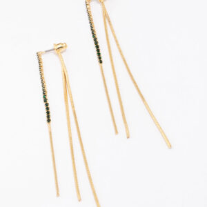 Snake Chain & Sandwich Drop Earrings
