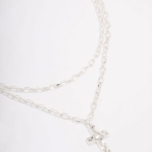 Chunky Cross Layered Necklace
