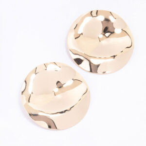 Large Circular Coin Stud Earrings