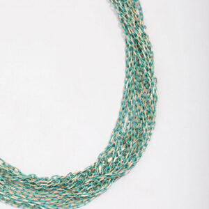 & Green Layered Chain Necklace