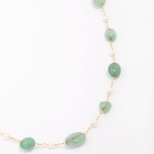 Alternating  Stone Chain Necklace