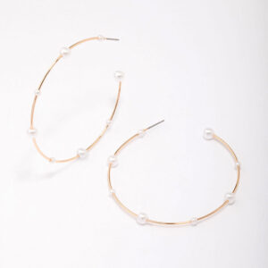 Pearl Hoop Earrings