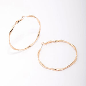 Twisted Textured Hoop Earrings