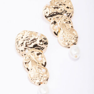 Molten Pearl Drop Earrings