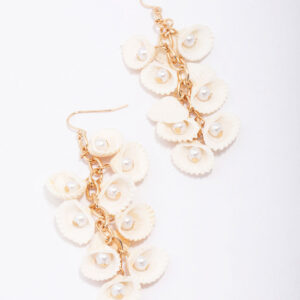 Flowing Shell Drip Earrings