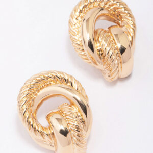 Rope Knotted Stud Earrings