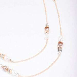 Rose Beaded Layered Necklace